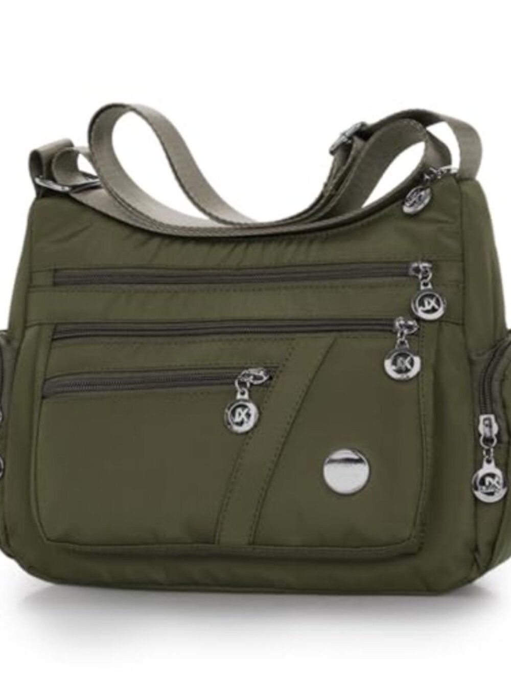 WITERY Nylon Crossbody Bag Waterproof Multi-Pocket Zipper Shoulder Travel Purse